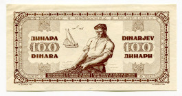 Yugoslavia 100 Dinara 1946 (ND) Proof Note
P# 65, N# 208528; AUNC