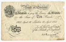 England 10 Pounds 1935
P# 336, N# 204155; # 30466; VF-