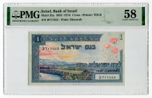 Israel 1 Lira 1955 JE 5715 PMG 58
P# 25a, N# 218257; # B717553; AUNC