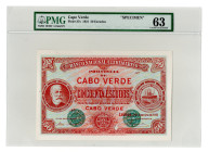 Cabo Verde 50 Escudos 1921 Specimen PMG 63
P# 37s, N# 258546; UNC