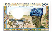 Mali 5000 Francs 1972 - 1984 (ND)
P# 14e, N# 271540; # 18716399; UNC