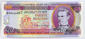 Barbados 20 Dollars 1996 (ND)
P# 49, N# 275434; #D32324887; UNC