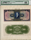 Brazil 50000 Reis 1924 Front & Back Proofs PMG 64 Choice Uncirculated
P# 58p, N# 219748