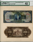 Brazil 200000 Reis 1942 Front & Back Proofs PMG 62 Uncirculated
P# 81p, N# 220069