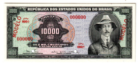 Brazil 10000 Cruzeiros 1966 Specimen
P# 182Bs, N# 205120; # 000000; UNC