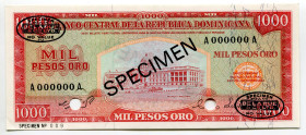 Dominican Republic 1000 Pesos 1975 Specimen
P# 115s, # 009; UNC