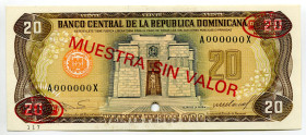 Dominican Republic 20 Pesos 1985 Specimen
P# 120s, N# 225348; # 117; UNC
