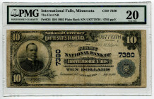 United States Minnesota 10 Dollars 1902 PMG 20 Very Fine
# 877797; FNB of International Falls 7380