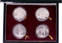 China Republic Set of 4 Coins 1987
KM# PS24; Silver., Proof; 4 x 5 Yuan 1987; Issued 10.000 pcs only! With original wooden box & certificate