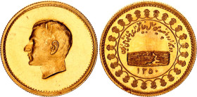 Iran Commemorative Gold Medal "2500th Anniversary of the Persian Empire" 1971 SH 1350
Gold 8.97 g., 22.5 mm.; Mohammad Rezā Pahlavī; 2500th Anniversa...