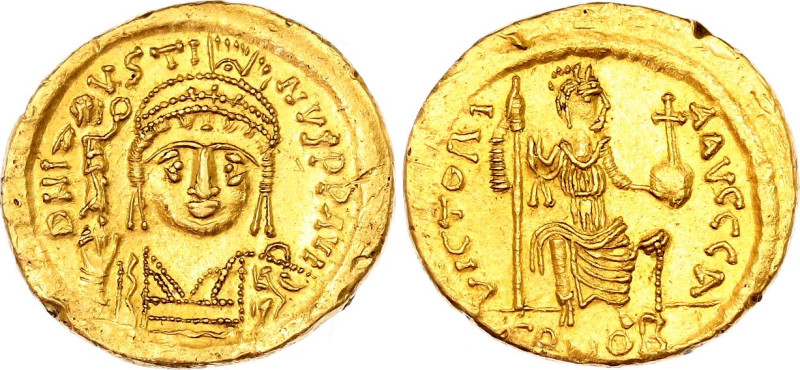 Byzantium Golden Solidus 565 - 578 AD
BCV# 345, N# 138184; Gold 4.56 g.; Justin...