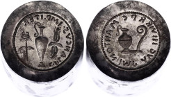 Roman Empire M. Antonius with L. Munatius Plancus Denarius 39 BC Counterfeit's Dies of 20th Century
RSC# 22, Crawford# 522/4, Sear# 1470; Steel; Mili...