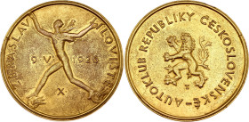 Czechoslovakia Zbraslav - Jíloviště Autoclub Races Gold Medal 1926
Gold (.580) 62.33 g., 50 mm.; Závody Autoklubu RČs 9.V.X ;Kremnitz Mint; UNC. tool...