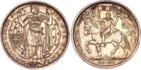Czechoslovakia Siver Medal in Size of 5 Dukat 1929
X# M5, N# 111485; Silver; 1000 years of Christianity in Bohemia; UNC Toned