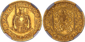 Czechoslovakia 1 Dukat 1923 NGC MS 64
KM# 8, Fr# 2, N# 19852; Without serial number; Gold (.986) 3.49 g.; Kremnitz mint. Mintage 61861, Svatováclavsk...
