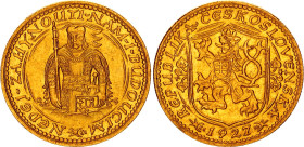 Czechoslovakia 1 Dukat 1927
KM# 8, Fr# 2, N# 19852; Gold (.986) 3.49 g.; Mintage 14556; UNC