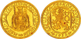 Czechoslovakia 1 Dukat 1932
KM# 8, Fr# 2, N# 19852; Gold (.986) 3.49 g.; Mintage 26217; UNC Luster