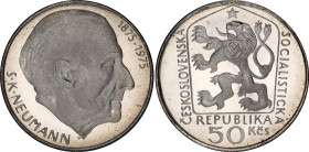 Czechoslovakia 50 Korun 1975 Proof
KM# 83, N# 12639; Silver., Proof; Centennial - Birth of S. K. Neumann; Mintage 5000 pcs; In original sealed box