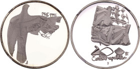Czech Republic 200 Korun 1995 NGC PF 69 Ultra Cameo
KM# 15, N# 30144; Silver., Proof; 50th Anniversary of the Victory over Fascism; Mintage 2000 pcs ...