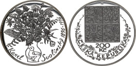 Czech Republic 200 Korun 1996 Proof
KM# 23, N# 30227; Silver., Proof; 100th Anniversary of the Birth of Karel Svolinský; Mintage 2000 only; In Origin...
