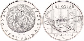 Czech Republic 500 Korun 2014
KM# 149, N# 68382; Silver; 100th Anniversary of the Birth of Jiří Kolář; Mintage 5100 pcs only! With certificate; UNC...
