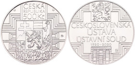 Czech Republic 500 Korun 2020
KM# 204, N# 232434; Silver; 100th Anniversary of the Adoption of the Czechoslovak Constitution and the Founding of the ...