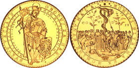 Czech Republic Plague Gold Medal 2020 "COVID-19" NGC PF 64
Gold (.999) 31.1 g., 44 mm., Proof; "Morová medaile"; By Mgr. Petr Soušek, ČNS, ANTIQUANOV...