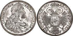 Austria 1 Taler 1727
KM# 1617, Dav# 1054; Silver; Karl VI; Hall mint; UNC, full mint luster