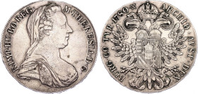 Austria 1 Taler 1780 IC FA
KM# 1866.2, N# 21961; Silver; Maria Theresia, Mint: Vienna; XF-AUNC Toned.