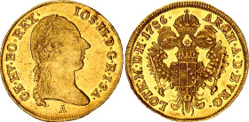 Austria 1 Dukat 1786 NGC MS 61
KM# 1873, Fr. 439, Her. 28. Joseph II (1765-1790), Vienna. Gold, 3.47g. UNC, full mint luster. Rare condition.