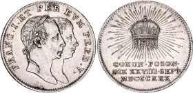 Austria Silver Medal "On the Coronation of Ferdinand I in Hungary" in Pressburg (Bratislava) 1830 MDCCCXXX
Mont. 2516; Silver; AU-UNC, mint luster, s...