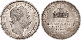 Austria Silver Token "Coronation of Hungarian King in Buda" 1867 A
Novák V-XIX-B-5b, Horsky 3795; Silver 5.45 g., 23.5 mm.; Franz Joseph I Coronation...