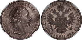 Austria 20 Kreuzer 1855 B NGC MS 63
KM# 2211, N# 7094; Silver; Franz Joseph I (1848-1916), Kremnitz