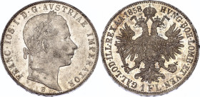 Austria 1 Florin 1858 B
KM# 2219; Silver; Franz Joseph I; AU-UNC, full mint luster. Rare in this condition