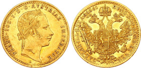 Austria Dukat 1861 A
KM# 2264, Fr# 491, N# 22709; Gold (.986), 3.49 g.; Franz Joseph I. Wien Mint.; AUNC, mint luster
