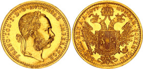 Austria Dukat 1877
KM# 2267, N# 26247; Gold (.986) 3.49 g.; UNC Luster
