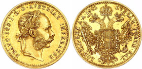 Austria Dukat 1881
KM# 2267, N# 26247; Gold (.986) 3.48 g; Franz Joseph I; AUNC-