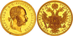 Austria Dukat 1882
KM# 2267, N# 26247; Gold (.986) 3.49 g.; UNC Luster
