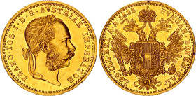 Austria Dukat 1885
KM# 2267, N# 26247; Gold (.986) 3.48 g.; UNC Luster and hairline