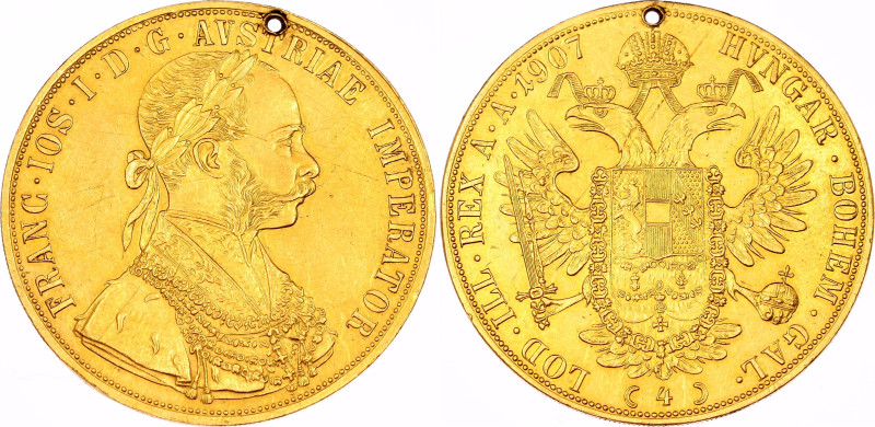 Austria 4 Dukat 1907
KM# 2276, N# 15156; Gold (.986) 13.90 g; Franz Joseph I; X...