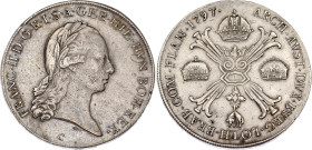 Austrian Netherlands 1 Kronentaler 1797 C
KM# 62.1, Dav. 1180, N# 23333; Silver; Franz II; Prague Mint; XF