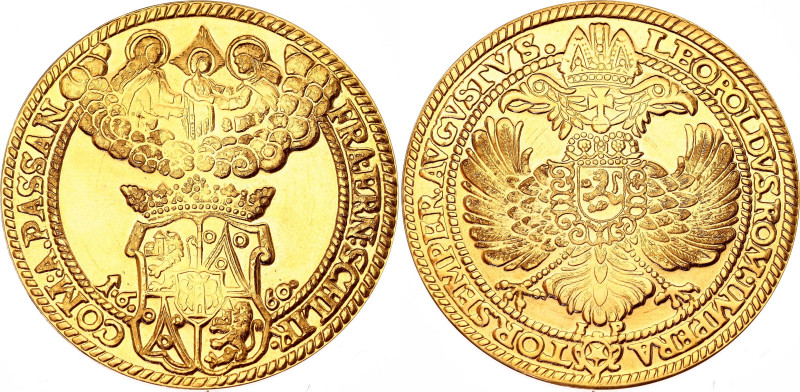 Bohemia Schlick 10 Dukat 1660 Restrike 1/20!
Gold (.990) 50.74 g., 20 mm., Proo...