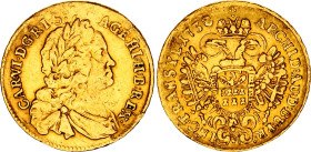 Transylvania 1 Dukat 1738 Trade Coinage
KM# 587, ÉH# 557, H# 900a, N# 72349; Gold (.986) 3.50 g.; Charles VI; Alba Lulia Mint; VF-XF