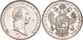 Austrian States Lombardy-Venetia 1 Scudo 1826 V
C#8; Dav# 8, Her# 554; Silver; Franz I (1792-1806-1835). Venice Mint.; UNC- with beautiful full mint ...