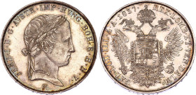 Austrian States Lombardy-Venetia 1 Scudo 1837 M
C# 19; Dav# 13, Her# 170; Silver; Ferdinand I (1835-1848). Milano (Mailand) Mint; UNC- with beautiful...