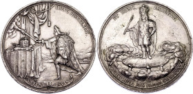 Hungary Silver Medal "Coronation of the Roman King in Augsburg, Nuremberg" 1690
Novák X-B-9a, Montenuovo 1222,; Silver 41.40 g., 48 mm.; Johann Färbe...