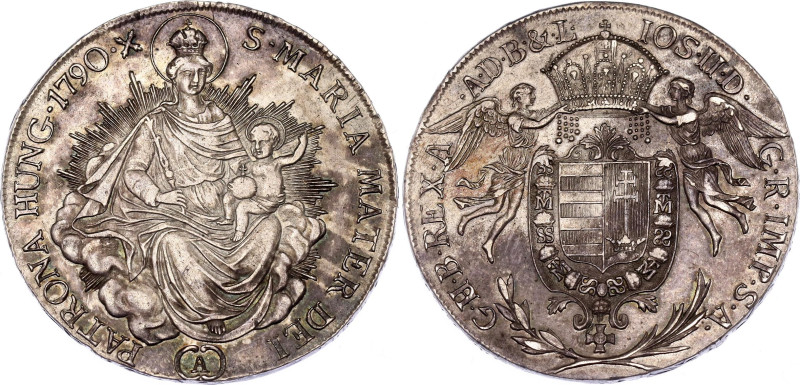 Hungary 1/2 Taler 1790 A
KM# 399, N# 41620; Silver; Joseph II; UNC with nice to...