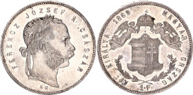 Hungary 1 Forint 1869 KB
KM# 449.1, ÉH# 1463a, H# 2136, N# 33872; Silver; Franz Joseph I; Kremnitz Mint; UNC