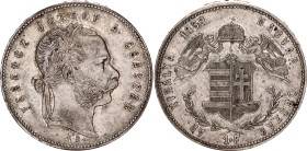 Hungary 1 Forint 1869 KB
KM# 449, N# 33872; Silver; AUNC Toned