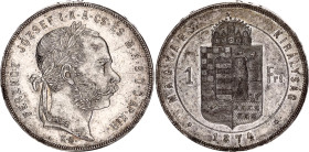 Hungary 1 Forint 1874 KB
KM# 453.1, N# 4736; Silver; Franz Joseph I; AUNC/UNC with minor hairlines